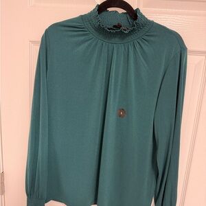 Banana Republic Emerald Ruffle Blouse